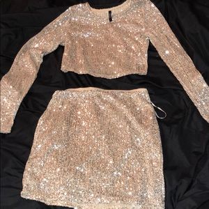 two piece sequin set